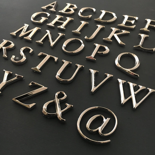 Chrome Self Adhesive Lettering